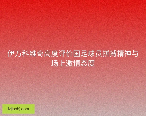 伊万科维奇高度评价国足球员拼搏精神与场上激情态度