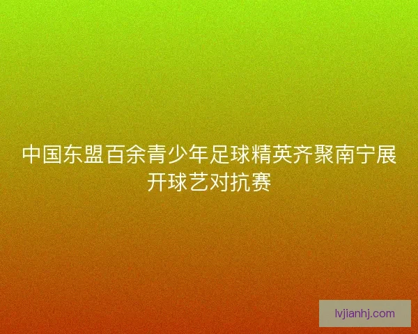 中国东盟百余青少年足球精英齐聚南宁展开球艺对抗赛 中国东盟百余青少年足球精英齐聚南宁展开球艺对抗赛